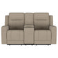 Brentwood Upholstered Motion Reclining Loveseat Taupe