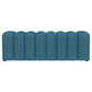Summer Fabric Upholstered Tufted Accent Bench Peacock Blue