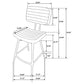 Partridge 7-piece Counter Dining Set Espresso and Camel