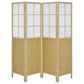 Edwards 4-Panel Room Divider Folding Shoji Screen Natural