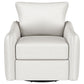 Madia Upholstered Sloped Arm Swivel Glider Chair Vanilla