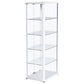 Aero 5-shelf Display Curio Cabinet with LED Lighting White