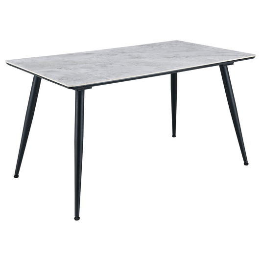 Dennison Rectangular Dining Table with Ceramic Top Grey