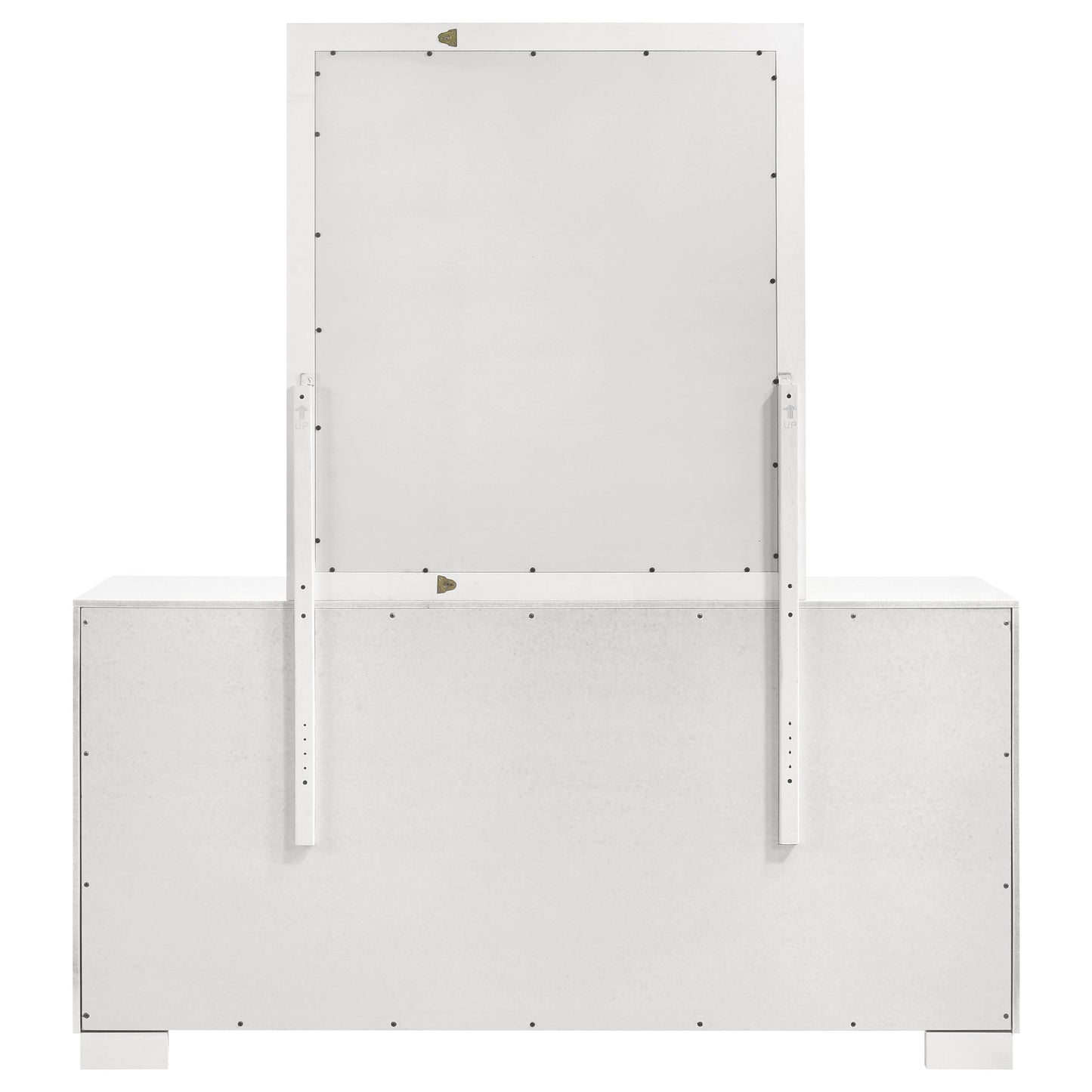 Jessica 6-drawer Dresser with Mirror Snow White