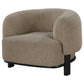 Lawler Upholstered Barrel Back Accent Chair Brown and Black