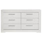Ives 6-drawer Dresser Cabinet White High Gloss