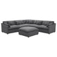 Hobson 6-piece Upholstered Modular Sectional Sofa Charcoal