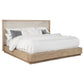 Kailani 52-inch Eastern King Wingback Bed Beige Oak