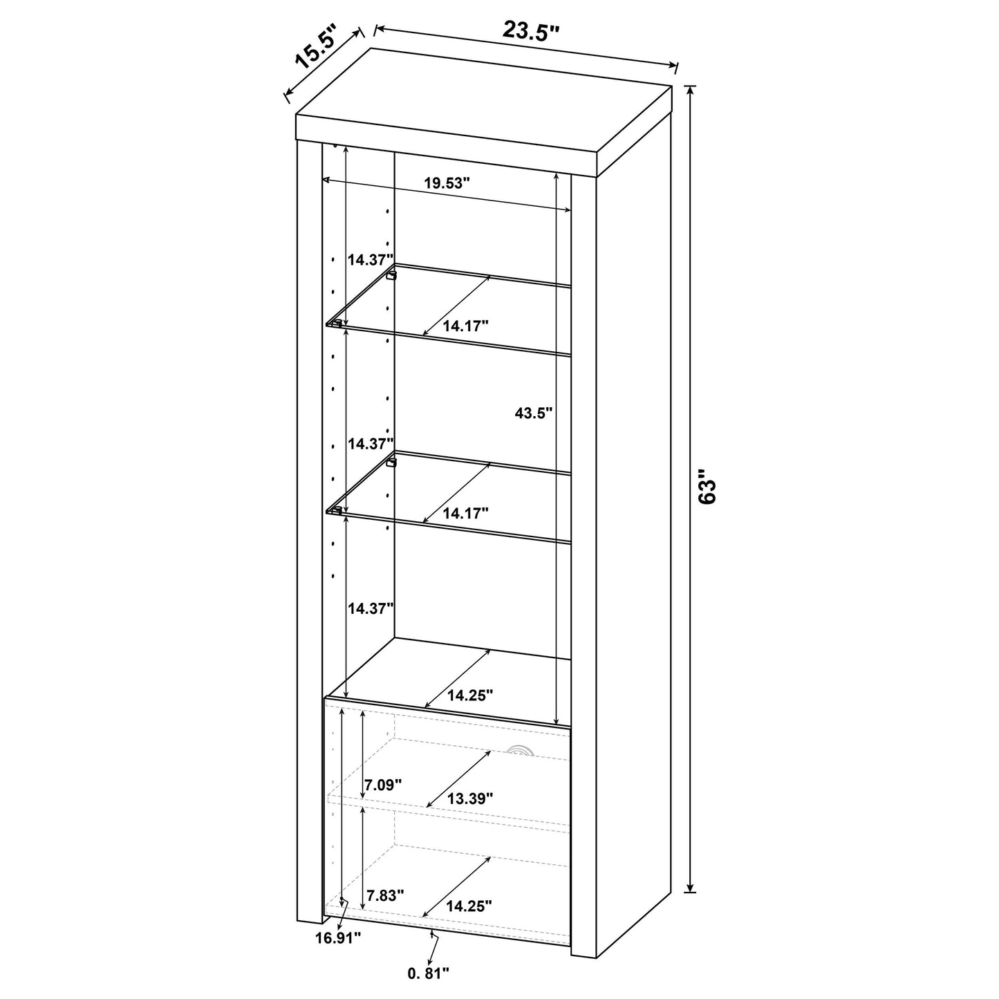 Jude 3-piece 71-inch TV Entertainment Center White High Gloss
