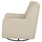 Serra Boucle Upholstered Swivel Glider Sandy Beige