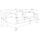 Jade Chenille Upholstered Sculpted Track Arm Loveseat Latte
