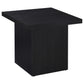 Devar Square Engineered Laminate End Side Table Black