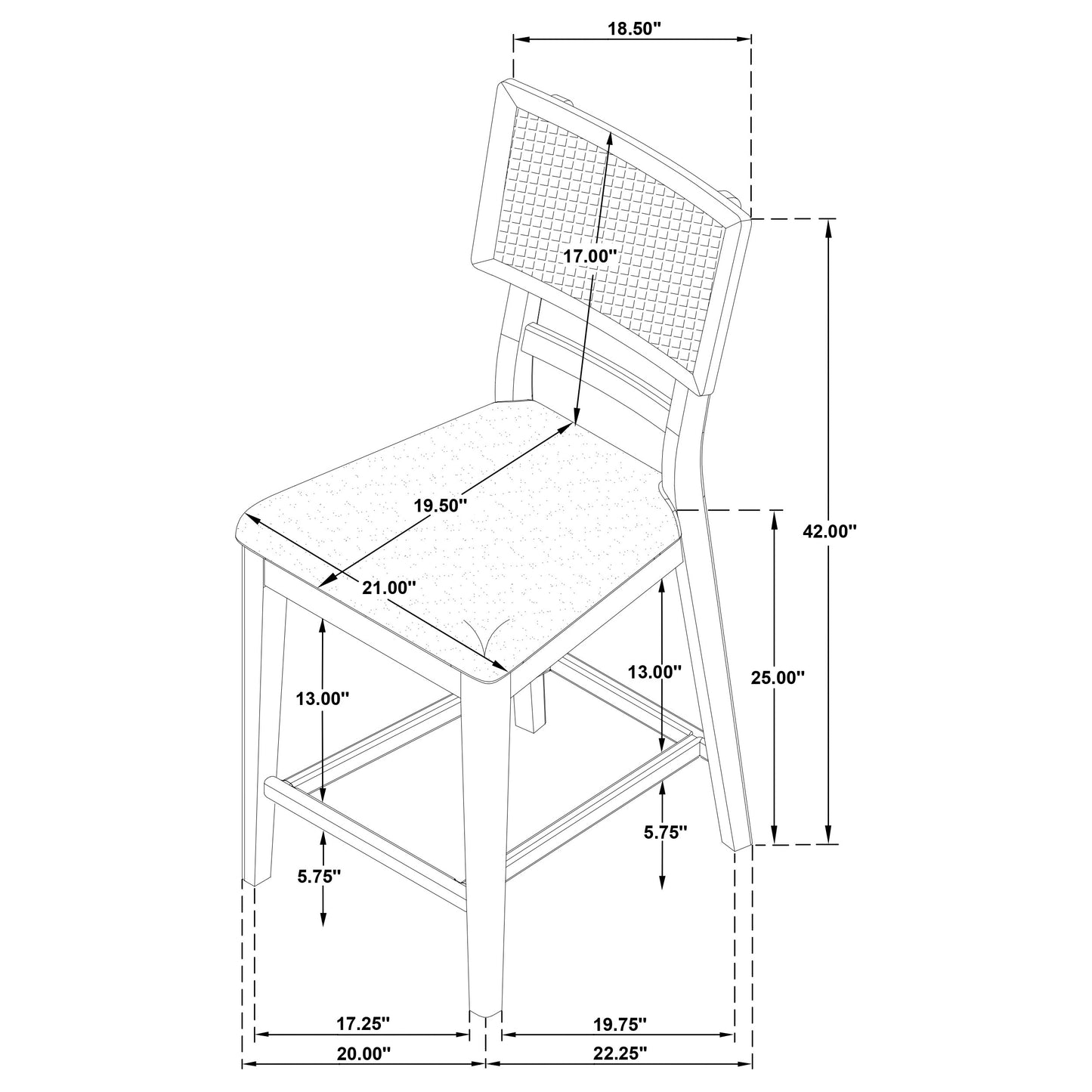 Kailani 7-piece Wood Counter Height Dining Set Beige Oak