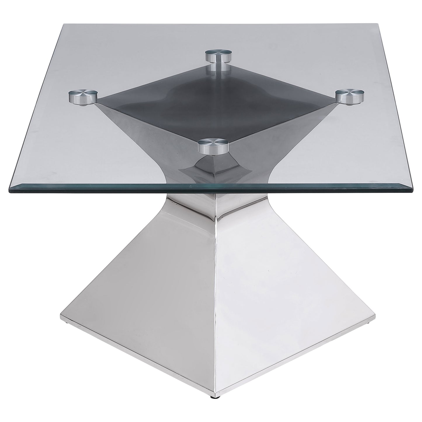 Jenny 2-piece Rectangular Coffee and End Table Set Chrome