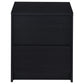 Westpark 2-drawer Nightstand LED Lights and USB Black