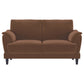 Selma 2-piece Velvet Upholstered Crescent Arm Sofa Set Rust