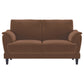 Selma Velvet Upholstered Crescent Arm Loveseat Rust