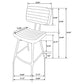 Partridge 7-piece Counter Dining Set Espresso and Camel