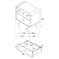Robyn 4-piece Full Bedroom Set Light Ash