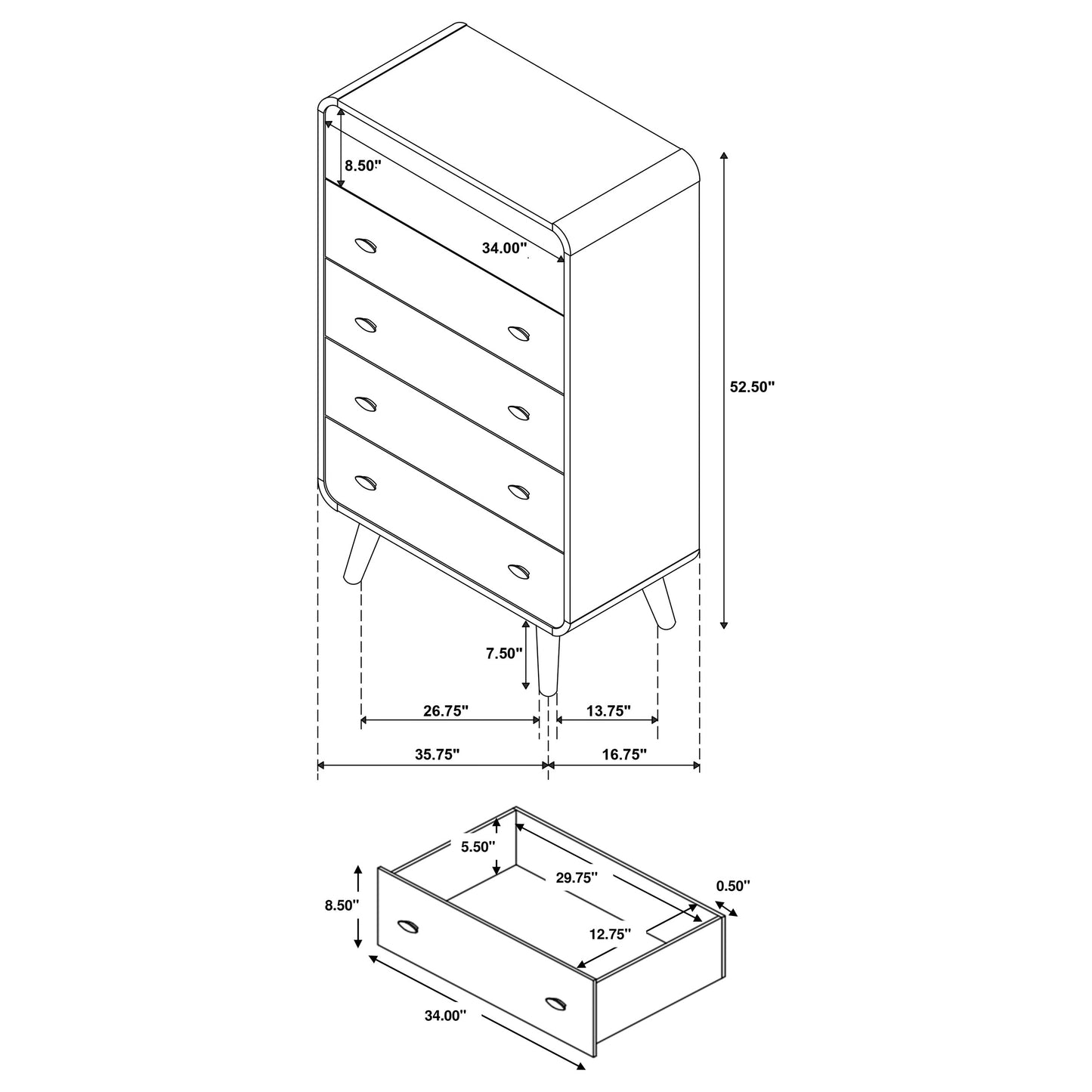 Robyn 5-piece Twin Bedroom Set Light Ash