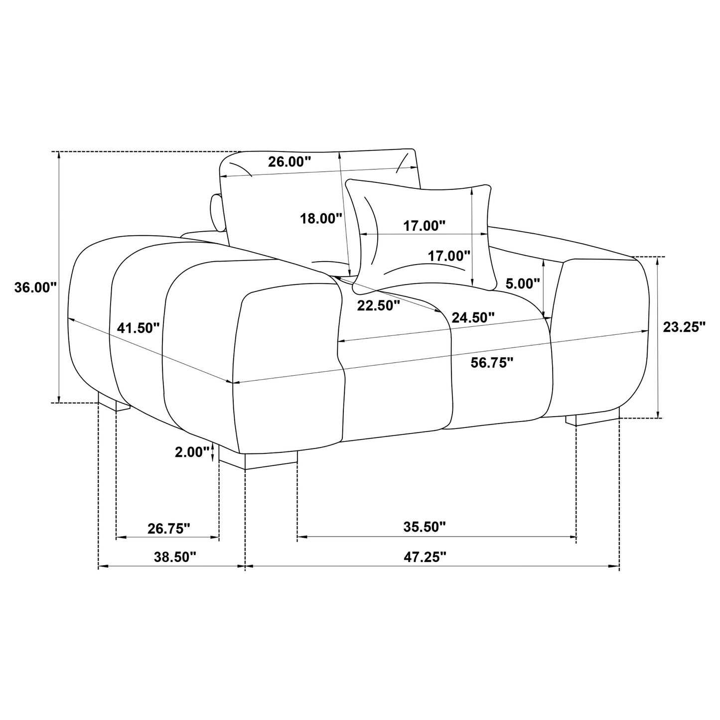 Octavia Upholstered Track Arm Accent Chair Camel