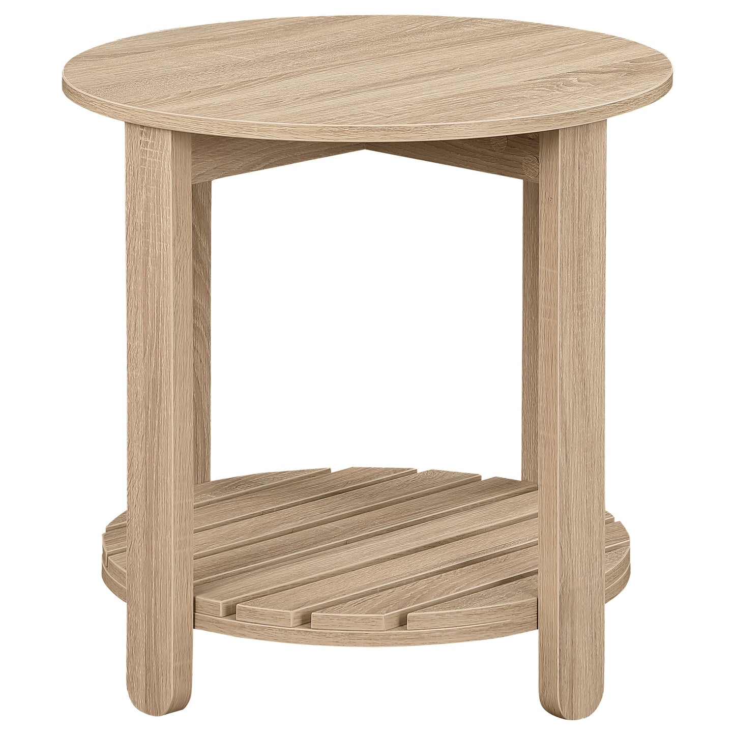 Fowler 2-piece Round Coffee and End Table Set Natural