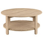 Fowler 3-piece Round Coffee and End Table Set Natural