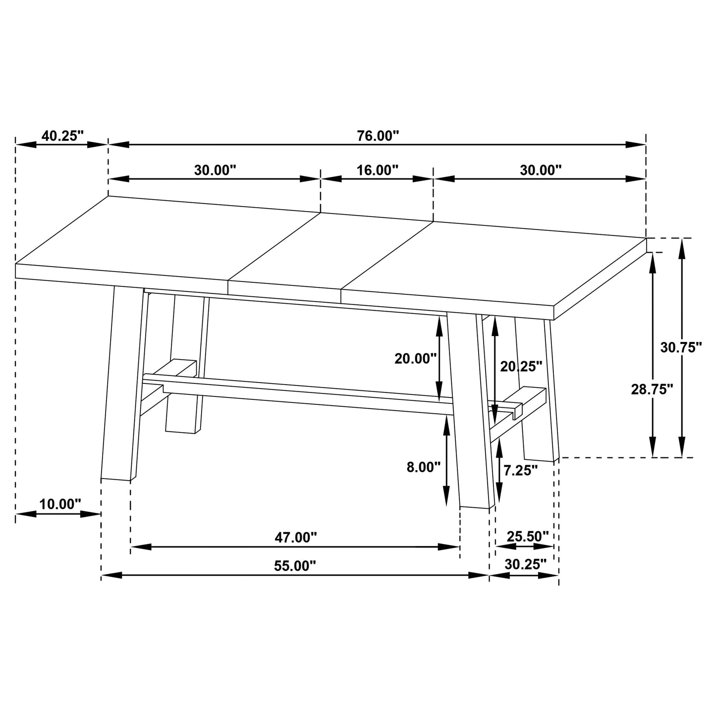 Middleton 7-piece Extension Leaf Dining Set Brown and Black