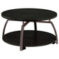 Dacre 2-piece Round Coffee and End Table Set Dark Charcoal