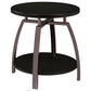 Dacre 3-piece Round Coffee and End Table Set Dark Charcoal