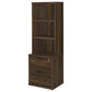 Westpark 3-piece Wall Unit Bookcase Set with USB Dark Pine