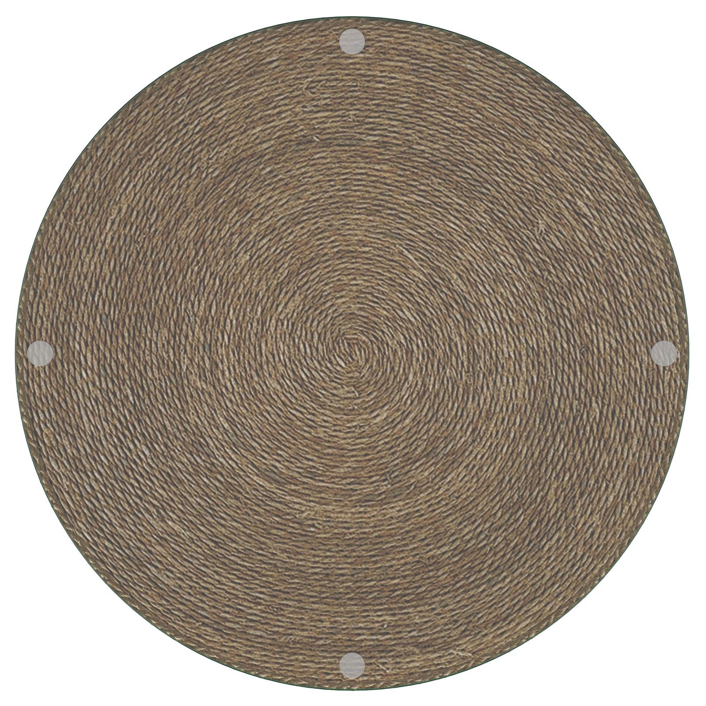 Halden Round Woven Seagrass Accent Side Table Light Brown