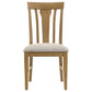 Hartville 7-piece Round Dining Table Set Natural Light Brown