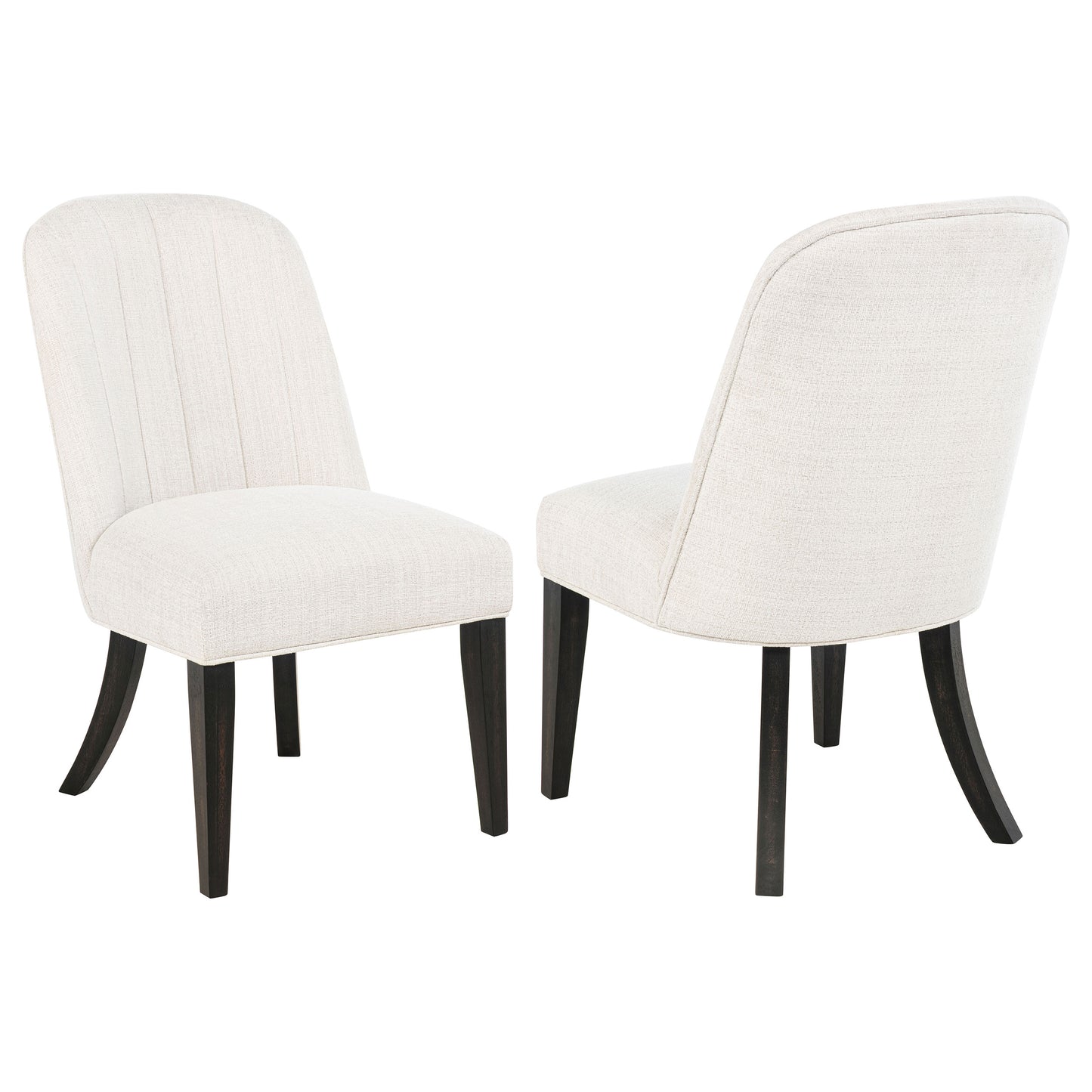 Leandro Upholstered Dining Side Chair Cream (Set of 2)