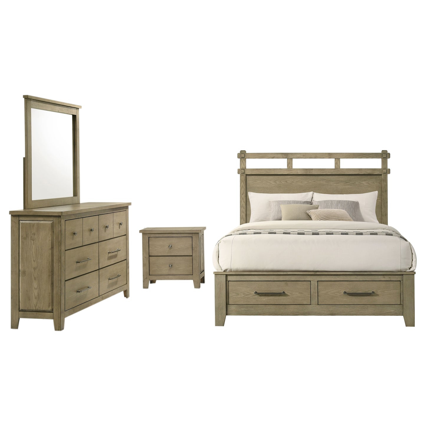 Hazlewood 4-piece Queen Bedroom Set Vineyard Oak