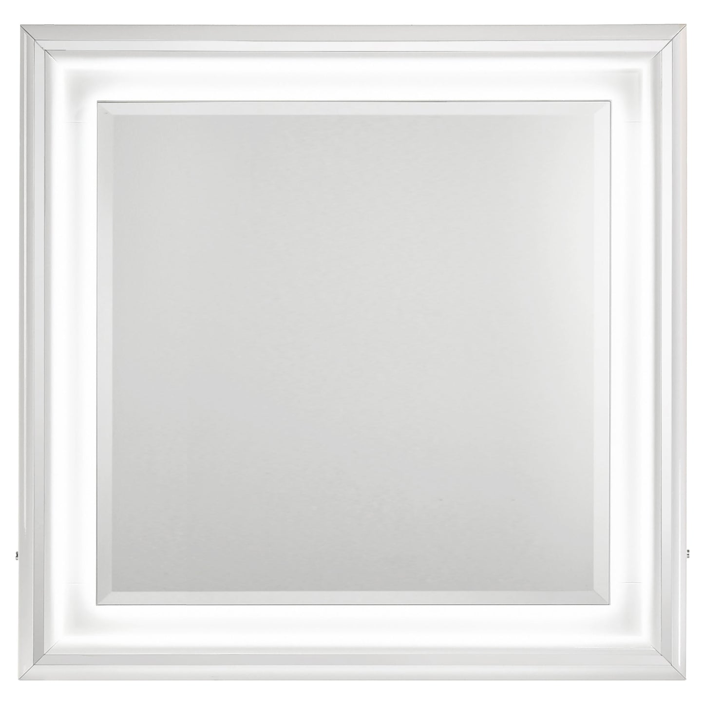 Cassia 4-piece Eastern King LED Bedroom Set White High Gloss