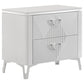 Cassia 2-drawer Nightstand Bedside Table White High Gloss