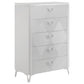 Cassia 5-drawer Bedroom Chest of Drawers White High Gloss