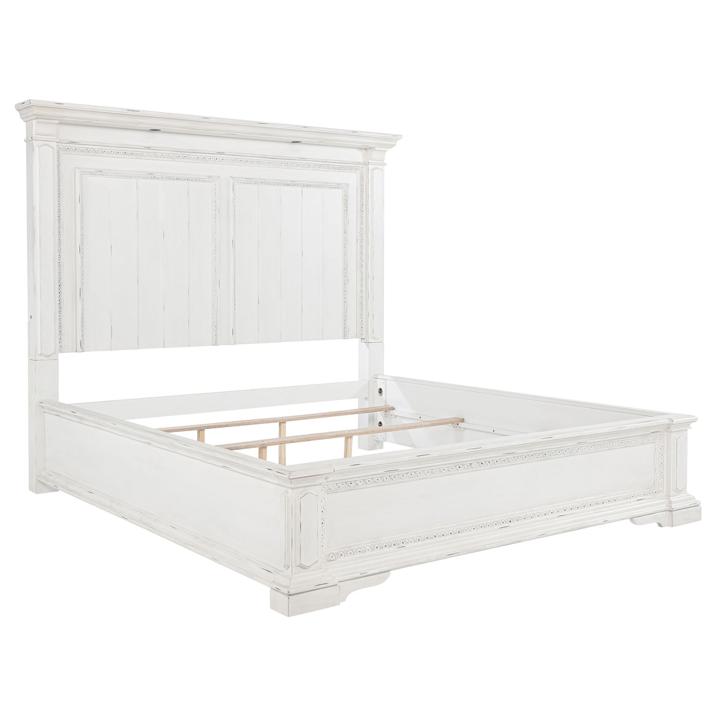 McKinney Eastern King LED Light Panel Bed Vintage White