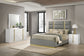 Ines 4-piece Eastern King Bedroom Set Grey and White High Gloss