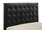 Medley Genuine Leather Queen Panel Platform Bed Black