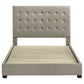 Medley Genuine Leather Queen Panel Platform Bed Tan