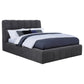 Nollet 48-inch Upholstered Eastern King Platform Bed Grey