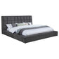 Dreux Upholstered Eastern King Panel Platform Bed Grey