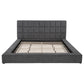 Dreux Upholstered Eastern King Panel Platform Bed Grey