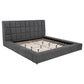 Dreux Upholstered Eastern King Panel Platform Bed Grey