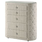 Sonya 5-drawer Upholstered Bedroom Chest of Drawers Ivory