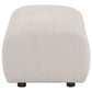 Burnett Chenille Upholstered Ottoman Ivory