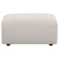 Burnett Chenille Upholstered Ottoman Ivory