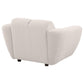 Destino Chenille Upholstered Splayed Arm Accent Chair Greige